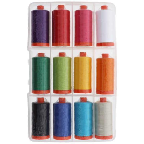 Aurifil 50wt Basically Patrick Thread Collection (12 Spools) For Sale