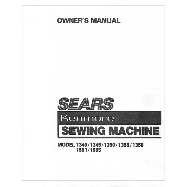 Kenmore 158.13400 Instruction Manual For Cheap