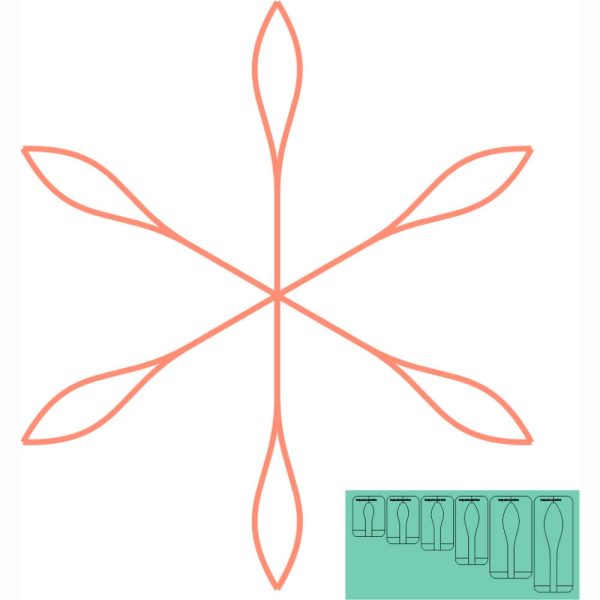 Westalee Design Grand Leaf Center Template Sets For Sale - Image 2
