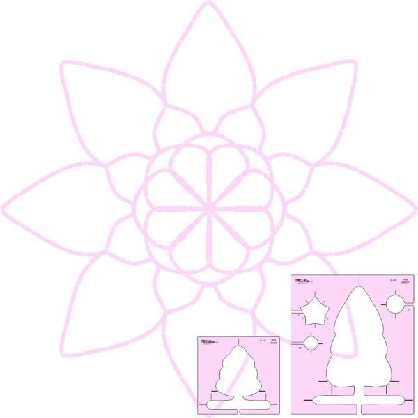 DM Quilting 2pc Tree Template Online Hot Sale