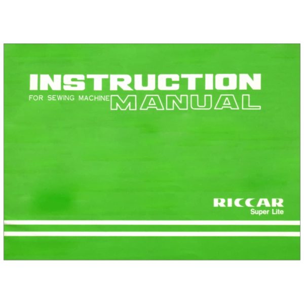 Riccar R916 Instruction Manual For Sale
