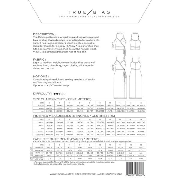 Calvin Wrap Dress & Top Pattern - True Bias Fashion - Image 5